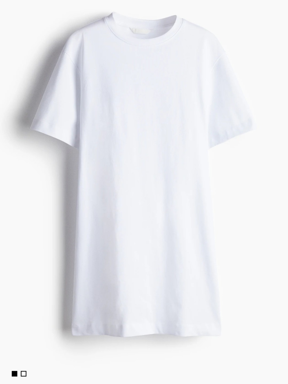 H&M White Short-Sleeve T-Shirt Dress